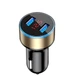 Автомобільний зарядний пристрій швидка зарядка Uslion US0116 Quick Charge3.0 2 USB порту Black-Gold - зображення 1