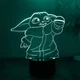 Настольный светильник-ночник Малыш Йода настольная 3D Лампа Little Yoda 16 Цветов Мандалорец (12897) - зображення 4
