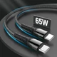 Kabel ColorWay Type-C - Type-C PD Fast Charging 65W 3.0A 2 m Grey (CW-CBPDCC039-GR) - obraz 6
