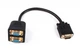 Пасивний розгалужувач VGA 1x2 сигналу Cablexpert CC-VGAX2-20CM - зображення 1