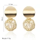 Сережки жіночі (біжутерія) Oxa круглі (2709) gold - изображение 6
