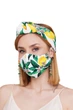 Летний тюрбан MyScarf узел one size Белый с лимонами - изображение 3