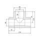Тройник PPR Blue Ocean 90х63х90 редукционный SD00009232 - изображение 2