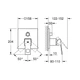 Внешняя часть смесителя без скрытой части GROHE Eurocube хром латунь 158x158мм 24094000 - изображение 2