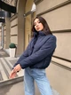 Зимова жіноча куртка дута коротка К&ML 0010 M-L (46-48) Синій ( 0010 - 04) - зображення 3