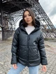 Зимняя женская куртка с капюшоном эко кожа K&ML 07 (42-48) Черный (07 - 01) - изображение 1