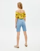 Топ Pull & Bear жовтий в візерунки TJAEL569 M - изображение 5