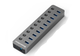 USB хаб Blueendless BS-HU101 USB 3.0 10 портів алюмінієвий з блоком живлення hub концентратор - зображення 11