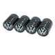 Ковпачки на ніпель для Volkswagen Alitek Long Black, 4 шт (67101) - зображення 1