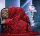 Плед бамбуковый Koloco Норка 220X240см Бордовый - изображение 1