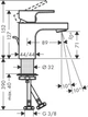 Смеситель для раковины HANSGROHE Vernis Shape 71560670 с донным клапаном - изображение 15