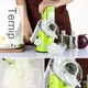Терка для овощей и фруктов мультислайсер с 3 насадками Tabletop Drum Grater Kitchen Master Овощерезка Зеленая/Белая - изображение 8