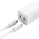 Блок питания Baseus GaN Quick Charger 45W (Type-С+Type-C) + кабель USB-C 60W white - изображение 3