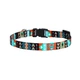 Ошейник Для Кошек BronzeDog Urban Tribal Нейлоновый с Пластиковой Пряжкой и Колокольчиком Ацтеки Оранжево-Ментоловый 10 мм 18-28 см (49/1335) - изображение 2