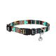 Ошейник Для Кошек BronzeDog Urban Tribal Нейлоновый с Пластиковой Пряжкой и Колокольчиком Ацтеки Оранжево-Ментоловый 10 мм 18-28 см (49/1335) - изображение 3