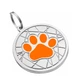 Эмалированный Адресник для Собак BronzeDog с Гравировкой Лапка на Фоне Объемной Паутинки Оранжевый 25 мм (92134) - изображение 2