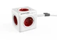 Сетевой удлинитель Allocacoc PowerCube Extended 3m, RED (1307/DEEXPC) - изображение 1