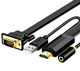 Конвертер кабель HDMI to VGA JH Z130 2м + Аудио + Питание Адаптер Преобразователь - изображение 9