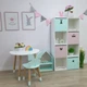 Стелаж для іграшок Scandic Kid 4 ящики 8 осередків Колір рожевий і м'ятний - зображення 3