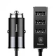 Автомобільний зарядний пристрій Baseus 5.5 A 4USB black - зображення 2
