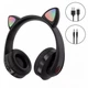 Бездротові навушники Epik KD-58 Bluetooth 5.0/AUX/MicroSD зі котячими вушками, що світяться, для дітей Black - зображення 1