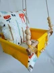 Детская тканевая качеля Happy Vita Craft мишки лисички желтая - изображение 2
