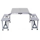 Cтол алюминиевый для пикника раскладной с 4 стульями Folding Table Grey (zhs0434) - изображение 2