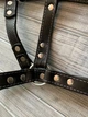 Кожаный Недоуздок Horse Stall для коня двойной черный - изображение 2