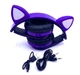Наушники Bluetooth со светящимися RGB ушками, микрофон, фиолетовый - изображение 3