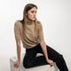 Кофта RI collection з горлом та коротким рукавом S Кемел - изображение 3