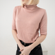 Кофта RI collection з горлом та коротким рукавом M Пудра - изображение 6