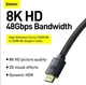 Кабель Baseus High Definition 48Gbps HDMI 8K to HDMI 8K Adapter 8K/60Hz, 4K /20Hz, 2K/144Hz (3m) - изображение 4