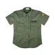 Женская рубашка Rothco Vintage Army BDU милитари US ARMY, короткий рукав, оливковое масло (OD Green), 55/45 твил L - изображение 1