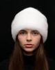 Шапка меховая на вязаной основе Меховой Стиль Соты 54-60 Белый (130/B) - изображение 2