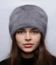 Шапка норковая Меховой Стиль Пион 54-60 Серо-голубой (065/C) - изображение 1