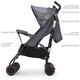 Коляска детская прогулочная BAMBI M 4244 Gray Orange трость, угол наклона 108°-140° (M 4244 Gray Orange) - изображение 3