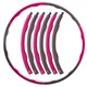 Обруч массажный хула хуп Hula Hoop SP-Planeta Sport FI-1558 диаметр 100 см Pink-Grey - изображение 1