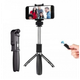 Селфи палиця штатив тринога для телефону Bluetooth з пультом Selfie Stick L01 Чорний - зображення 2
