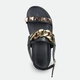 Модные женские босоножки на платформе черные с цепями и шипами Fashion A08 37 - изображение 6