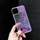 Чехол Glitter для Iphone 11 Pro бампер жидкий блеск Фиолетовый - изображение 5