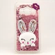 Чехол Glitter для Samsung Galaxy J7 Neo / J701 бампер жидкий блеск Заяц Розовый - изображение 1