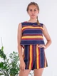 Комбінезон в смужку з відкритою спиною Sarah Chole 11412 L (43351L) Синій - зображення 1