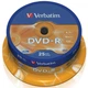 Диск DVD Verbatim 4.7Gb 16X CakeBox 25шт (43522) - изображение 1