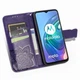 Чехол-книжка с рисунком UniCase Butterfly Pattern для Motorola Moto G10 / Moto G20 / Moto G30 - Dark Purple - изображение 2