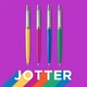 Набір подарунковий кулькових ручок Parker Jotter CT сині 4 шт в різнокольорових корпусах і подарунковій упаковці - зображення 3