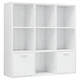 Стелаж Shumee глянцевий 98x30x98 см ДСП Білий 801122 - зображення 1