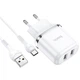 Зарядне мережеве HOCO N4 Aspiring (2USB 2.4A) Type-C Білий - изображение 1