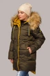 Зимняя куртка Miorichi Лиза 46 Хаки с бежевым (01097-green46) - изображение 2