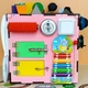 Бизиборд BusyBoard HandMade Развивающий Обучающий БизиКуб максимальная комплектация со светом и домофоном разноцветный 30*30*30 см - изображение 2