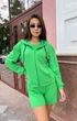 Літній жіночий спортивний костюм топ шорти та кофта KML 572 L (46-48) Зелений: салатовий (К - 572/1 B) - зображення 3